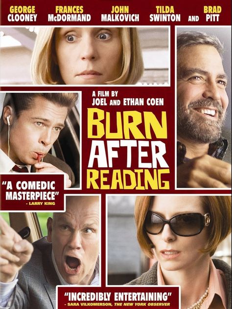 Burn After Reading (2008) Burn After Reading, Frances Mcdormand, Coen Brothers, Film Dvd, Netflix Dramas, John Malkovich, Movies Worth Watching, Moving Pictures, Alfred Hitchcock