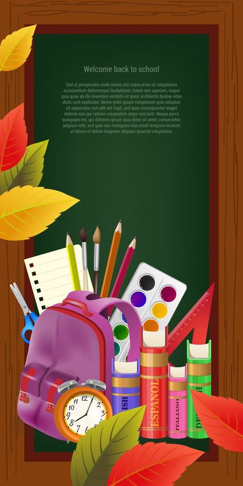 Welcome back to school lettering and sam... | Free Vector #Freepik #freevector #background #frame #sale #school Welcome Back To School Cards, Back To School Cards, School Lettering, Back To School Items, Vintage Ribbon Banner, Green Chalkboard, Welcome To School, Welcome Note, School Frame