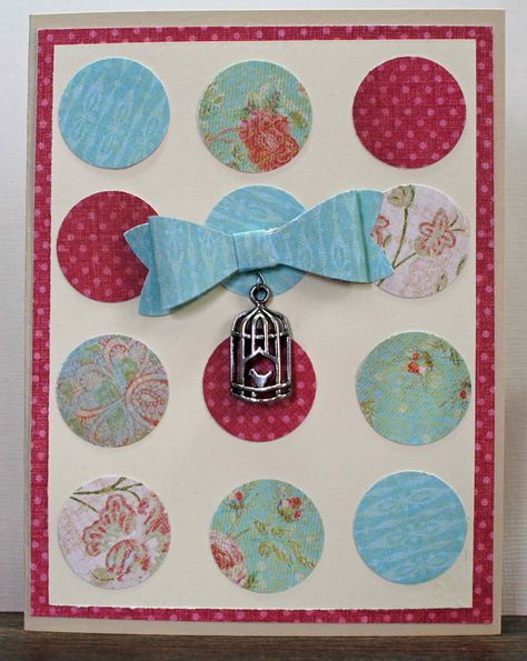 Handmade Greeting Card with Charm using Stampin Up Circle Punch and Bow Builder punch. Cards With Charms Attached, Paper Ideas, Circle Punch, Card Making Techniques, Greeting Cards Handmade, Stampin Up Cards, Stampin Up, Cards Handmade, Greeting Card