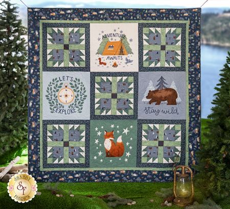 Camp Woodland Quilt Kit - RESERVE Woodland Quilt, Panel Quilt Patterns, Woodland Fabric, Animal Quilts, Quilting Studio, How To Finish A Quilt, Panel Quilts, Free Quilting, Quilt Sizes