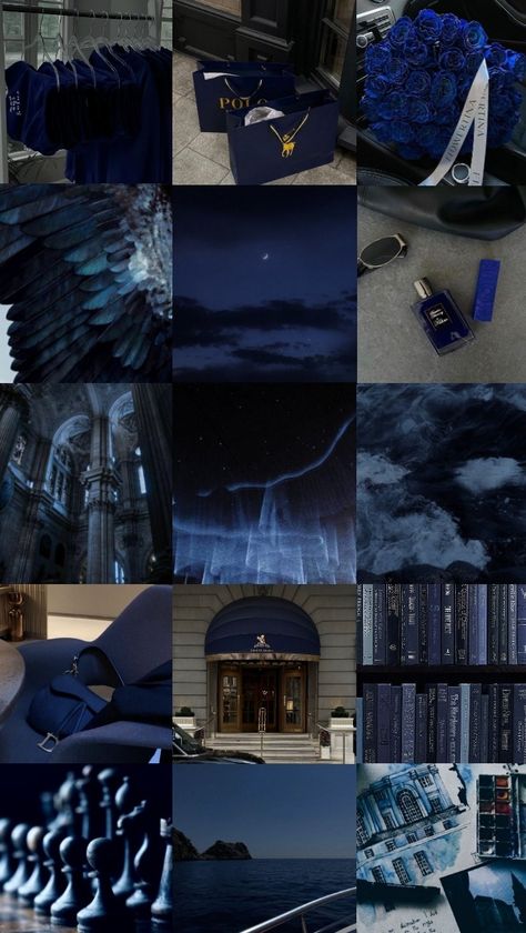 Dark Blue Rich Aesthetic, Oxford Blue Aesthetic, Dark Academia Blue Aesthetic, Blue Tone Aesthetic, Portrait Drawing Tips, Sunset Color Palette, Ravenclaw Aesthetic, Blue Aesthetic Dark, Blue Luxury