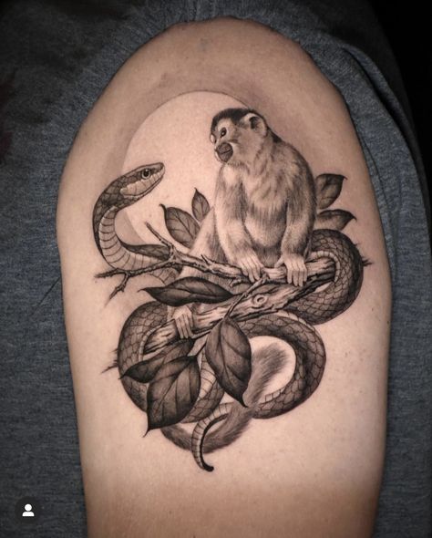 Monkey Tattoos, Snake Tattoo, Tatting, Tattoos