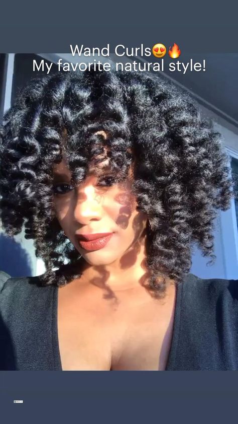 Wand Curls🔥😍 My favorite natural style! Achieve this look! | Natural hair styles, Black hair care, Wand curls Wand Curls Black Women, Hair Wand Curls, Hair Styles Black Hair, Curls Black Women, Hair Wand, Hair Styles Black, Curling Hair With Wand, Hair Supplements, Natural Black Women