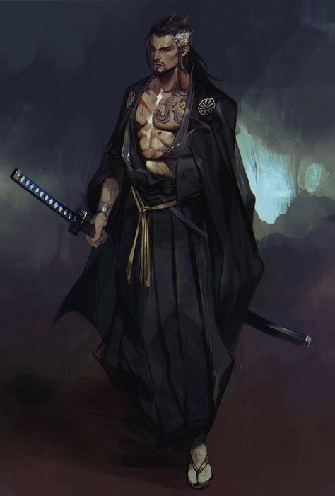 Guerriero Samurai, Ronin Samurai, Samurai Artwork, Heroic Fantasy, Samurai Art, Dnd Art, Fantasy Warrior, Arte Fantasy, 판타지 아트