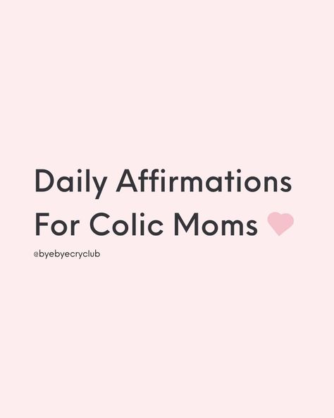 Repeat after me 🧘🏻‍♀️ Colic is not my fault. I am a good mom. My guilt doesn’t stem from reality. My baby loves me. I will get through this. I am not alone. I’m doing the best I can. I am exactly who my baby needs. I’m not a bad mom for not enjoying this era of life. 🫶🏼 I Am A Good Mom, Daily Affirmations For Moms, Colicky Baby, Colic Baby, Good Mom, Repeat After Me, Bad Mom, My Fault, Baby Quotes