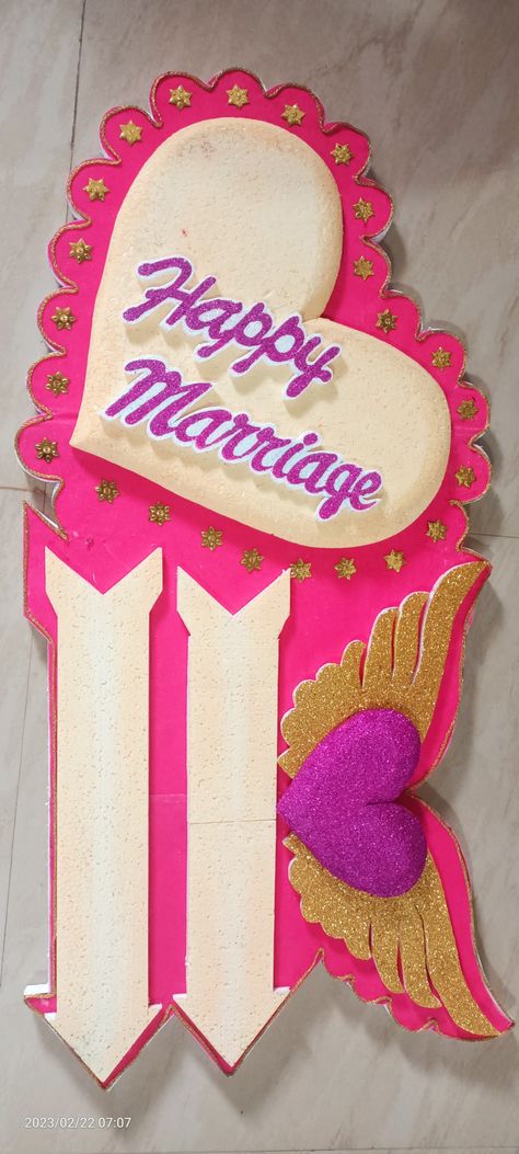 Thermocol Wedding Name Board, Wedding Name Board, Pop Design Photo, Thermocol Craft, Frames Diy Crafts, Frames Diy, Name Board, Name Boards, Dj Setup