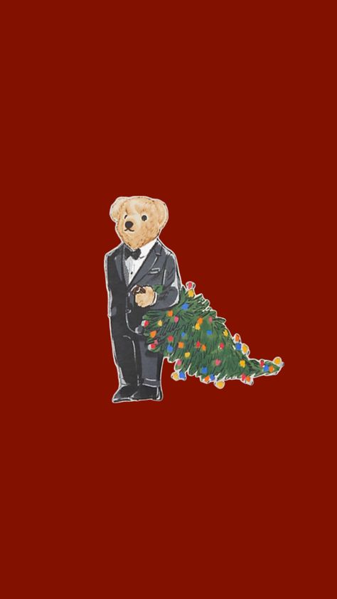 Polo Bear Wallpaper, Polo Bear, Bear Wallpaper, Christmas Wallpaper, Christmas, Art, Design