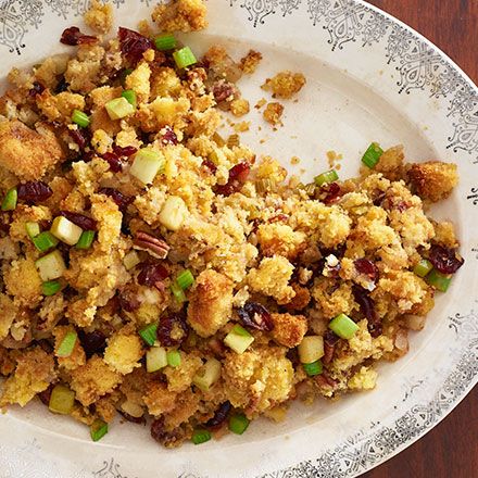 Herbed Apple and Cranberry Cornbread Stuffing Cranberry Cornbread Stuffing, Cranberry Cornbread, Stuffing With Sausage, Apple Stuffing, Cornbread Stuffing Recipes, Cornbread Stuffing, Sage Sausage, Herb Stuffing, Thanksgiving Appetizers