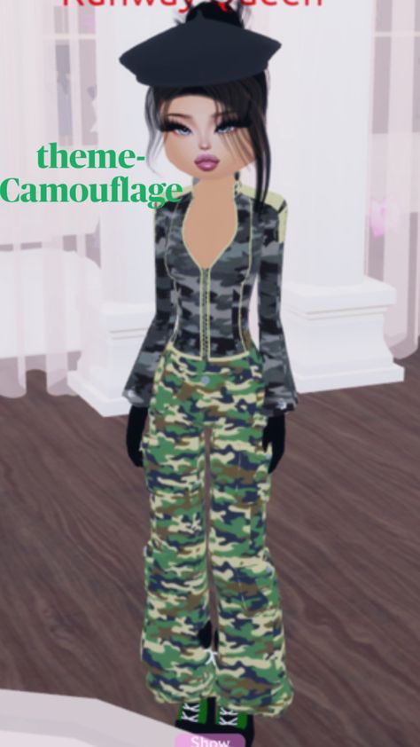 Dress To Impress Roblox Outfit Camouflage Camouflage Dress, Simple Outfit, Simple Outfits, Dress To Impress, Camouflage