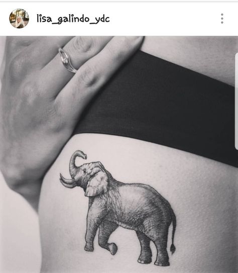 Elephant Tattoos Trunk Up Good Luck, Elephant Back Tattoo, Trunk Tattoo, Stipple Tattoo, Realistic Elephant Tattoo, Tattoo Elephant, Tatoo 3d, Simple Compass, Dragon Tattoos For Men