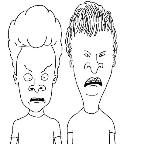 Beavis And Butthead Tattoo, Cat Pokemon, Old Cartoon Characters, Beavis And Butthead, Tim Burton Art, Kawaii Doodles, Old Cartoons, Free Printable Coloring, Free Printable Coloring Pages