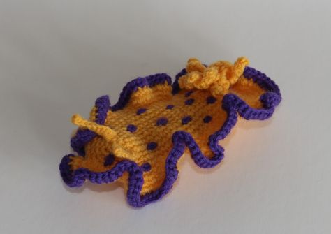 Nudibranch Crochet Pattern, Nudibranch Crochet Pattern Free, Nudibranch Crochet, Sensory Crochet, Odd Crochet, Crochet Nautical, Mummy Craft, Nautical Crochet, Mummy Crafts