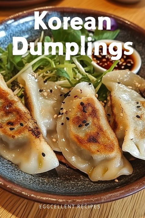 These flavorful dumplings are filled with a delicious mixture of seasoned pork, napa cabbage, garlic, and green onions. #Korean Mandu (dumplings) #korean dumplings mandu #korean dumplings mandu dough #mandu recipe korean dumplings #mandu dumplings korean food #Korean food #Korean food recipes #korean food side dishes #korean food side dishes traditional #korean food side dishes appetizers korea #side dishes for korean food Yaki Mandu Recipe, Mandu Recipe Korean, Korean Mandu Recipe, Food Recipes Korean, Korean Mandu, Mandu Recipe, Food Side Dishes, Mandu Korean, Traditional Korean Food