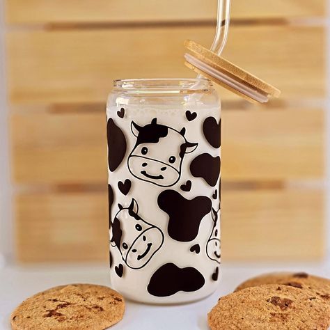 MoOo-ve over! New cup obsession 🐄 Check out Etsy shop! #cow #cows #cowprint #animalovers #animalprint #moo #gotmilk #cowlovers #cowface #babycow #glasscupwithlidandstraw #smallshop #smallbusiness #etsyseller #etsy Cow Cups, Cow Face, Baby Cows, April 19, Cow Print, Small Shop, Animal Print, Cow, Etsy Seller