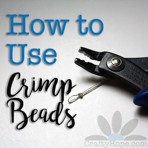 How to Use Crimp Beads in Jewelry Making Christmas Jewelry Diy, Memory Wire Jewelry, Wire Jewelry Making, Crimp Beads, Diy Wire Jewelry, Jewelry Making Tools, Jewelry Techniques, Homemade Jewelry, Jewelry Making Tutorials