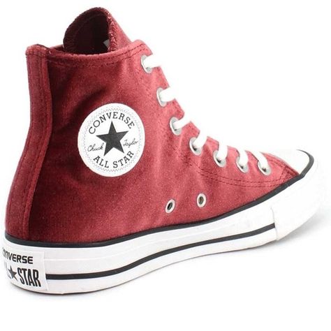 Converse Chuck Taylor All Star Red Velvet Velour High Top Sneakers Women's Sz 8 Velvet Converse, Converse Red, Converse Chuck Taylor All Star, Converse All Star, Chuck Taylor All Star, Converse Chuck, Converse High Top Sneaker, Converse Chuck Taylor High Top Sneaker, Converse Shoes