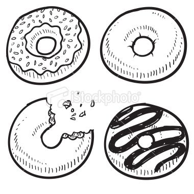 different donuts Doughnut Illustration, Seashell Tattoos, Donut Vector, Cake Vector, Sketch Icon, Doodle Frames, Coffee And Donuts, Pop Art Illustration, Doodle Style