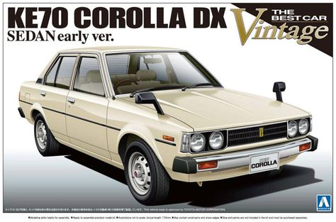 KE70 Corolla DX Sedan early ver. Ke70 Corolla, Corolla Ke70, Corolla Dx, Tamiya Models, Toyota Starlet, Lovely Car, Lexus Cars, Toyota Cars, Family Car