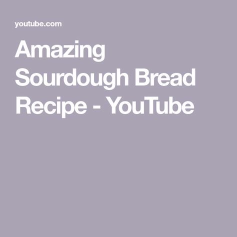 Amazing Sourdough Bread Recipe - YouTube Overnight Sourdough Bread Recipe, Overnight Sourdough Bread, How To Make Beignets, Zojirushi Bread Machine, Easy Sourdough Bread, Overnight Sourdough, Make Sourdough Bread, Easy Sourdough Bread Recipe, Corner Bakery