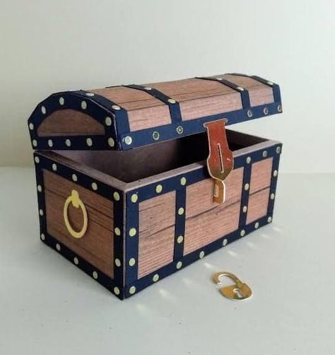 Treasure Chest Craft, Kids Pirate Party, Pirate Chest, Chests Diy, Under The Sea Decorations, Twig Furniture, Pirate Themed Birthday, Pirate Treasure Chest, Pirate Theme Party