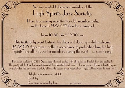 Speakeasy Invite Speakeasy Invitation, Speakeasy Invitations, 1920s Party Invitations, Party Mood Board, 1920s Speakeasy, Speakeasy Party, Party Event Ideas, Speak Easy, 1920s Party