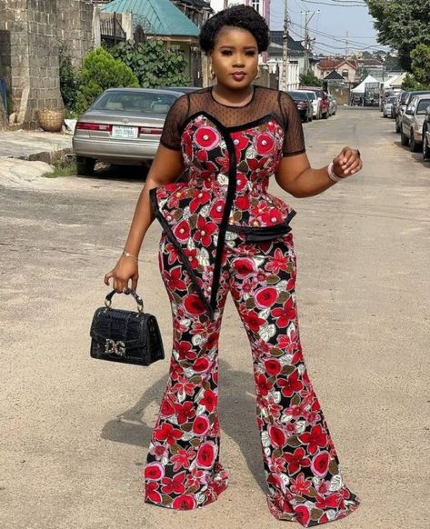 African Trousers For Women, Ankara Trousers And Top For Women, Ankara Trouser And Top, Ankara Jumpsuits For Women, Ankara Jumpsuit Styles, Ankara Trousers, Ankara Jumpsuit, African Print Jumpsuit, Ankara Dress Designs