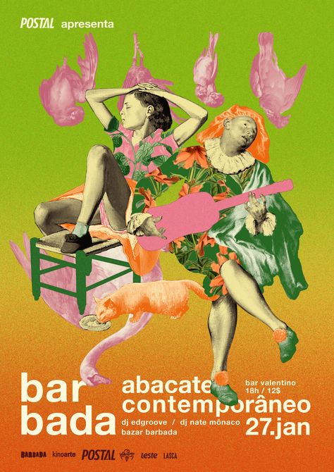 BARBADA is an event that happens in Brazil. It's focused on contemporary music and features performances by local and national bands and DJs. Both the event and the design of the posters intend to carry the rich brazilian culture. www.facebook.com/festabarbada Place Poster Design, Art Show Flyer Design, Festival Posters Design, Diversity Graphic Design, Community Event Poster, Contemporary Poster Design, Cultural Event Poster, Event Design Poster, Live Music Poster Design