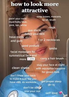 How To Feel Pretty, Random Text, Look More Attractive, Teen Advice, Social Life Hacks, Stars Align, Crush Advice, Beauty Routine Tips, Baddie Tips