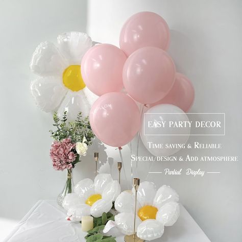 Amazon.com: TOPLLON Daisy Balloon Garland Arch Kit 10ft Thicker Daisy Birthday Decorations 4pcs Daisy Balloons Two Groovy Decorations Girl Birthday Party Baby Shower : Toys & Games Daisy Balloon Centerpiece, Daisy Birthday Decorations, Groovy Decorations, Daisy Balloon Garland, Daisy Balloons, Shower Toys, Two Groovy, Daisy Birthday, Garland Arch