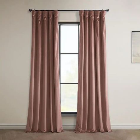 Velvet Room, Long Room, Half Price Drapes, Velvet Drapes, Curtains For Bedroom, Rose Velvet, Darkening Curtains, Window Room, Living Room Windows