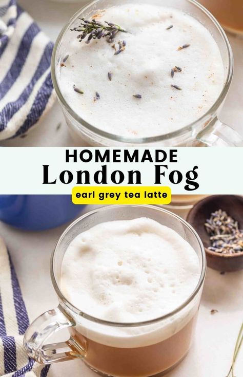 No need to wait in line at the coffee shop with this simple and delicious London Fog recipe! Make your own earl grey tea latte quickly and easily with a handful of basic ingredients. Frothed Milk Recipes, Milk Frother Recipes, Frother Recipes, Earl Grey Tea Latte, London Fog Recipe, London Fog Tea Latte, Black Tea Recipe, Earl Grey Latte, Moon Milk Recipe