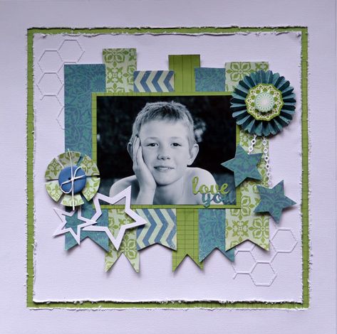 ~Scrapbook Creations Magazine~ - Scrapbook.com Birthday Scrapbook Layouts, Boy Scrapbook Layouts, Scrapbook Design Layout, Beautiful Scrapbook Layouts, Christmas Scrapbook Layouts, Colour Challenge, Scrapbooking Layouts Baby, Scrapbook Boys