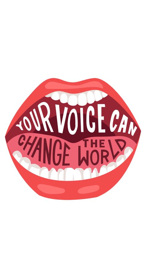 Using your voice is the best way to ignite change. Your Voice Can Change the World Sticker.. Using Your Voice, World Sticker, Feminism Art, Women Rights, Beton Design, Protest Signs, Plakat Design, Feminist Quotes, Feminist Art