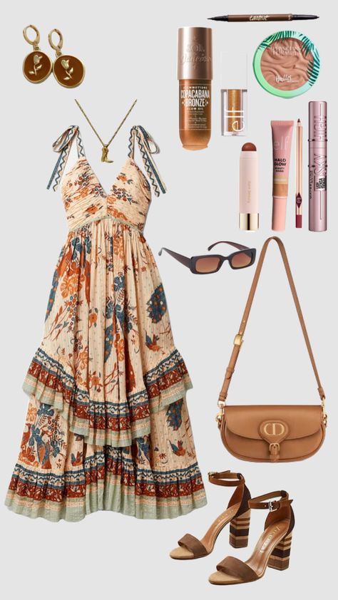 Ranch wedding🐂🌵🎻 #beauty #outfitinspo #summeroutfit #countryfit Outfits For Vacation Casual, Simple Outfits Aesthetic, Winery Outfit Summer, Ranch Outfits, Outfit Ideas Layout, Winery Outfit, Wineries Outfit, Europe Outfits, Ranch Wedding