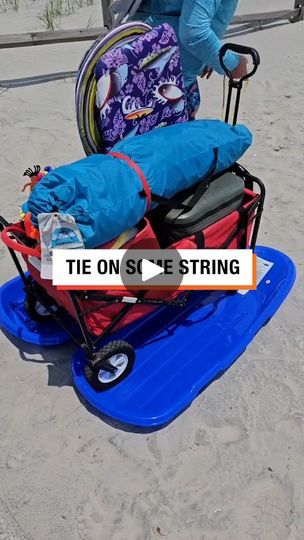 Beach Wagon Hacks, Beach Wagon Diy, Sand Sled, Beach Life Hacks, Beach Wagon Cart, Pull Wagon, Beach Wagon, Beach Cart, Lessons Learned In Life