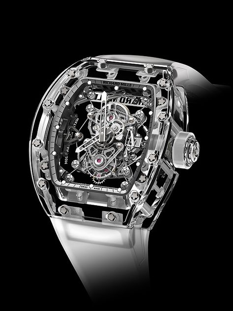 Richard Mille Wallpaper, Watch Richard Mille, Richard Mille Watches Men, Transparent Watch, Richard Mille Watches, Monochrome Watches, Mens Casual Watches, Most Expensive Watches, Swiss Army Watches