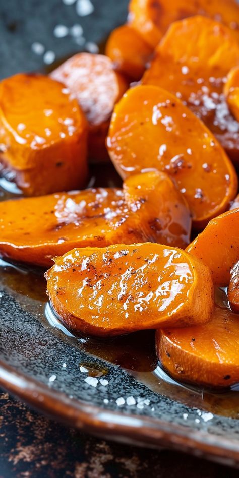 Candied Sweet Potatoes [55 Minutes] - Chasety Candied Sweet Potato Recipes, Maple Glazed Sweet Potatoes, Sweet Potato Side Dish, Sweet Potato Sides, Glazed Sweet Potatoes, Candied Sweet Potatoes, Cooking Challenge, Potato Side Dishes, Starters Recipes