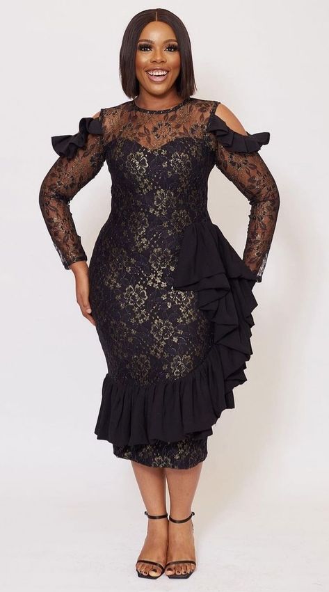 African Black Lace Dress Styles, Suede Gown Styles Nigeria, Lace Gown Styles Nigerian, Black Lace Gown, Nigerian Lace Styles, Simple Gowns, Lace Gown Styles, African Dresses Modern, Short Dress Styles