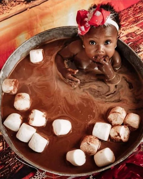 Baby Christmas Photos, Chocolate Babies, Cute Black Babies, Newborn Baby Photoshoot, Christmas Shoot, Birthday Fits, Hot Coco, Professional Photos, Black Children