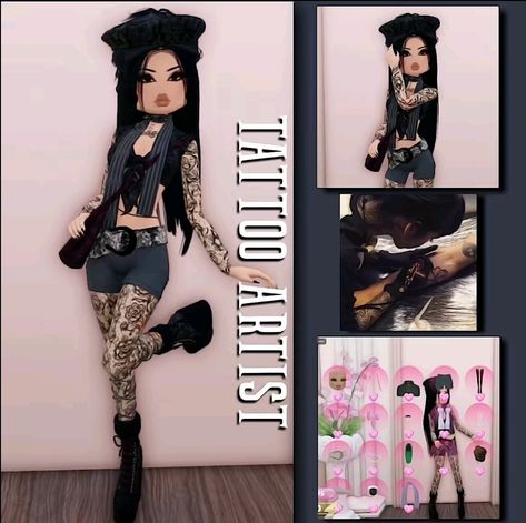 How To Do Tattoos, Royal High Outfits Ideas Cheap, Tattoo Dress, Career Outfits, Aesthetic Roblox Royale High Outfits, Theme Dress, Game Dresses, Dinner Outfits, Inspired Dress