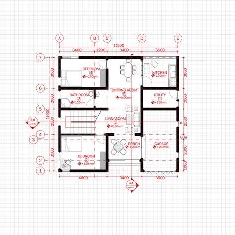 House for Residential building in Surabaya. on Behance Plan With Dimensions, House Plans With Dimensions, Floor Plans With Dimensions, Residential Plan, Residential Building Plan, Site Plan Design, Floor Plan With Dimensions, Building Design Plan, Detail Drawing