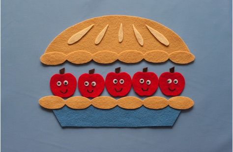 Five Apples in a Basket Felt Board Magic Apples In A Basket, Apple Template, Felt Board Patterns, Flannel Board Stories, Apple Preschool, Early Childhood Centre, Felt Board Stories, Apple Unit, Family Day Care