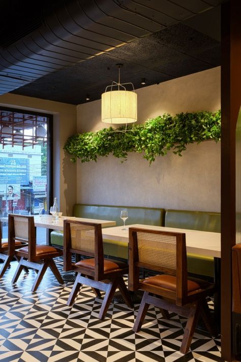 This Trichy Restaurant Redefines Indian Fast-Food Dining Experience | Architecture for All Indian Restaurant Interior Design, Asian Restaurant Design, Curated Interior, Experience Architecture, Indian Fast Food, Interior Design Indian, Restaurant Indian, Restaurant Themes, Asian Restaurants