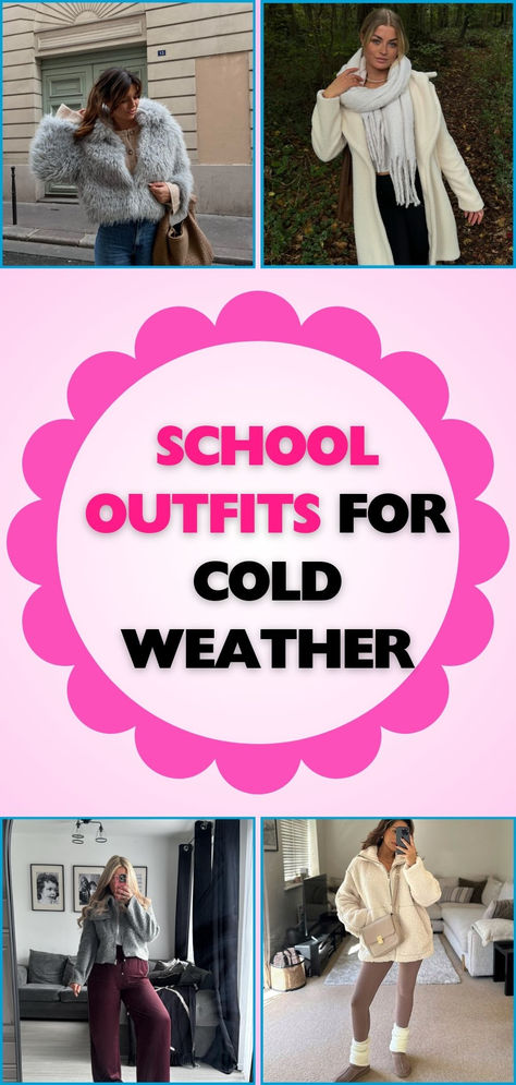 Discover chic school outfits for cold weather to keep you warm and stylish all season long. Perfect for fashion-forward students. Chic School Outfits, 20 Degree Weather Outfits, Outfits For Cold Weather, High School Outfits, School Outfits, Cold Weather, Fashion Forward, High School