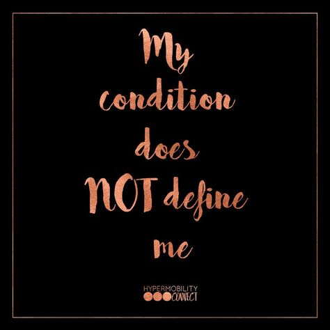 Whatever the diagnosis, it does not define you. 🖤 My condition doesn't define me, and it never will. I am a person first. I happen to have a condition that makes life challenging. But I am still me, and you are still you. 🖤 Don't let it define you. #hypermobility #hypermobilityspectrumdisorders #hypermobileEDS #positivehelpforhypermobility #theehlersdanlossyndromes #hypermobilityconnect #spoonie #zebra #chronicillness #chronicpain #chronicfatigue #mybendybody #hopeforhypermobility Ehlers Danlos Syndrome Hypermobility Diet, Connect Quotes, Eds Ehlers Danlos Syndrome Funny, My Illness Does Not Define Me, Eds Ehlers Danlos Syndrome Diagnosis, Ehlers Danlos Syndrome Hypermobility, Ehlers Danlos, Ehlers Danlos Syndrome, Chronic Fatigue