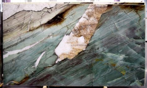 New Arrival: 2cm Botanic Wave Quartzite | Lot 21470 - Phoenix Botanic Wave Quartzite, Modern Mediterranean Home, Green Countertops, Natural Stone Countertops, Palm City, Stone Accessories, Black And White Marble, Art Deco Home, Backyard Pool Designs