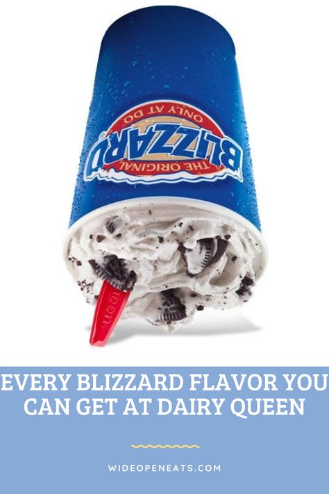 picture of dairy queen blizzard Dairy Queen Blizzard Flavors, Dq Blizzard, Dairy Queen Blizzard, Dairy Queen Ice Cream Cake, Fast Dessert Recipes, Dairy Free Cookies, Birthday Freebies, Queen Gifts, Dairy Queen