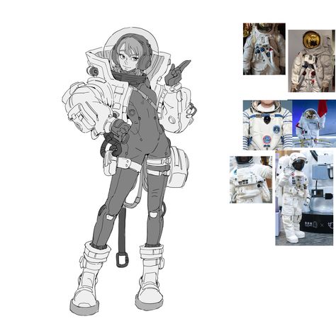 ArtStation - recent sketchy stuff Figure Sketching, 캐릭터 드로잉, Space Suit, Cyberpunk Art, Character Sheet, Character Design References, Animated Characters, Design Reference, In Space