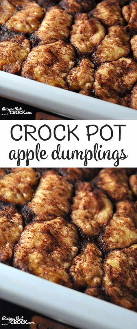 This Crock Pot Apple Dumplings recipe is a family favorite you don't want to miss! Apple Dumplings Recipe, Crockpot Desserts, Crock Meals, Apple Dumpling Recipe, Apple Dumpling, Crock Pot Food, Coconut Dessert, Crockpot Casserole, Crock Pot Desserts