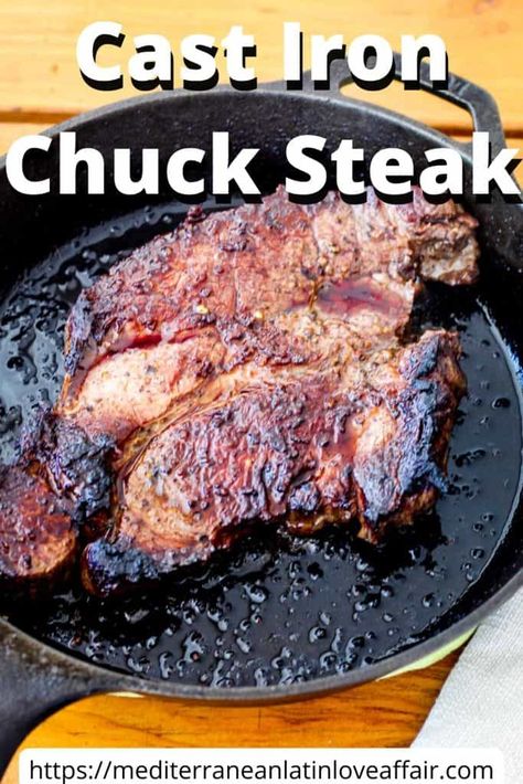 Chuck steak often gets little attention, but this inexpensive beef cut can turn into a juicy, tender steak if cooked and seasoned correctly. How To Cook Beef Chuck Steak, Chuck Cross Rib Steak Recipes, Chuck Roast In Cast Iron Skillet, Beef Chuck Steak Recipes Skillet, Chuck Steak Recipes Grilled, Chuck Roast Cast Iron Skillet, Boneless Chuck Steak Recipes Oven, Chuck Round Steak Recipes, Boneless Chuck Steak Recipes Stove